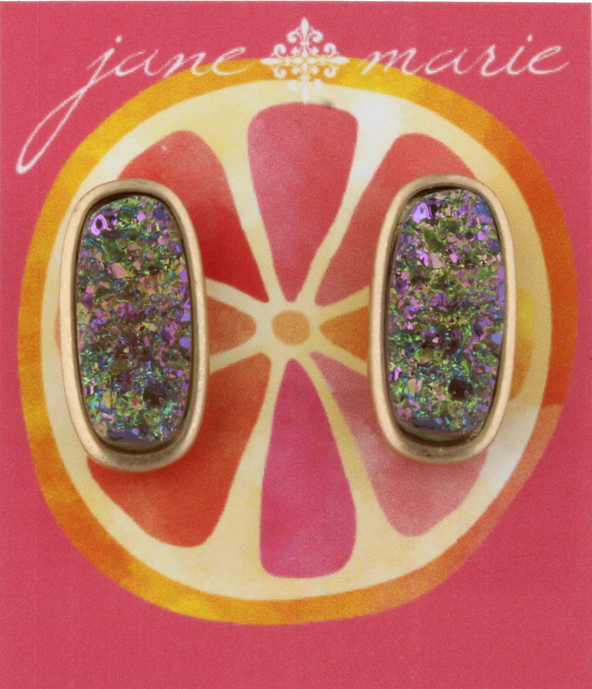 Ab  Rounded Druzy Stud - Debs on 5th