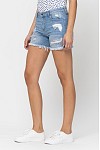 High Rise Cut Off Fray Shorts - Debs on 5th