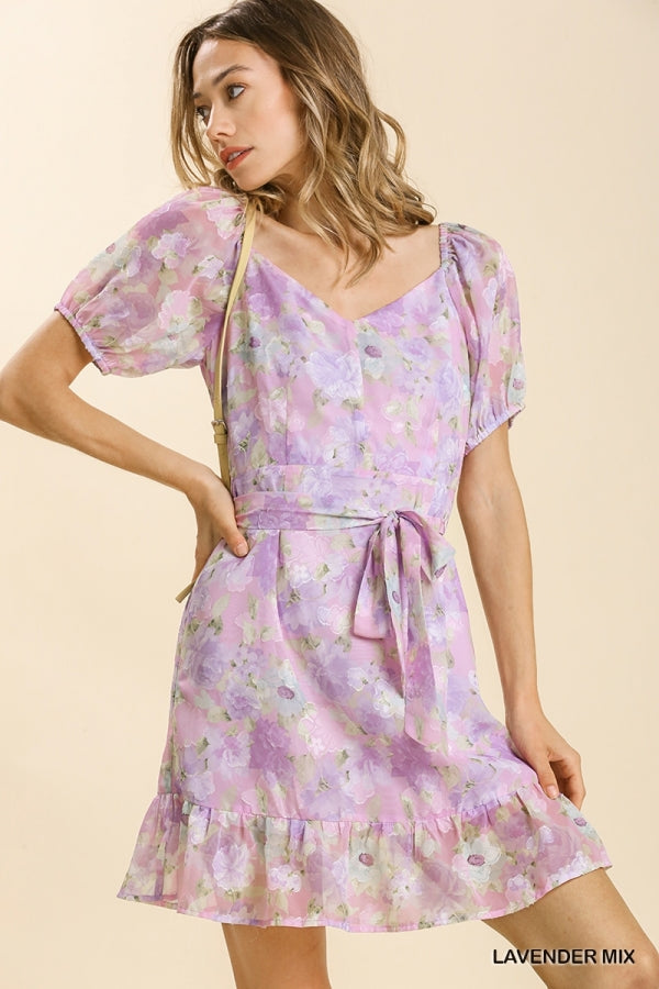 Pretty in Pastel Dress with Ruffle Hem - Debs on 5th