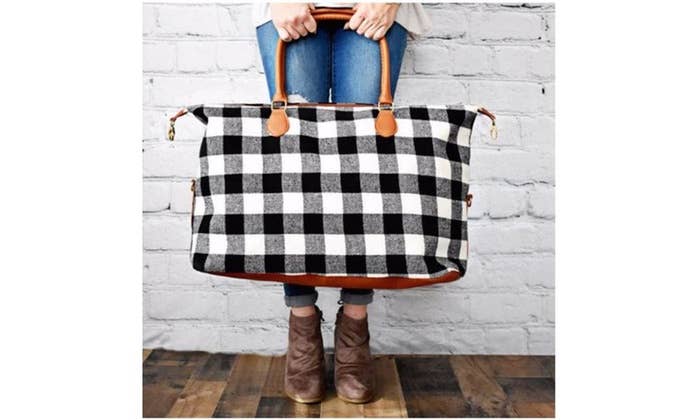 Buffalo Plaid Weekend Bag - Debs on 5th