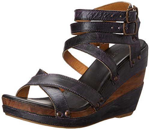 Juliana Leather Wedge with Crisscrossing Straps - Debs on 5th