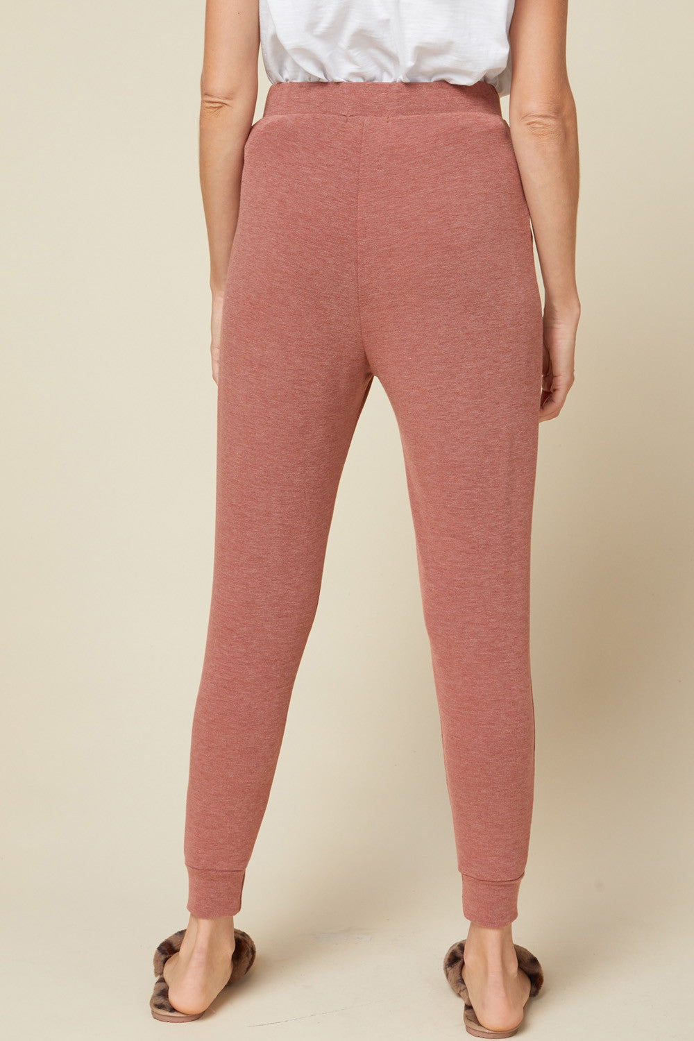 Solid Fleece Joggers w/Drawstring Waistband - Debs on 5th