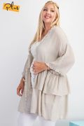 Plus Size Bright Future Ruffled Cardigan - Debs on 5th