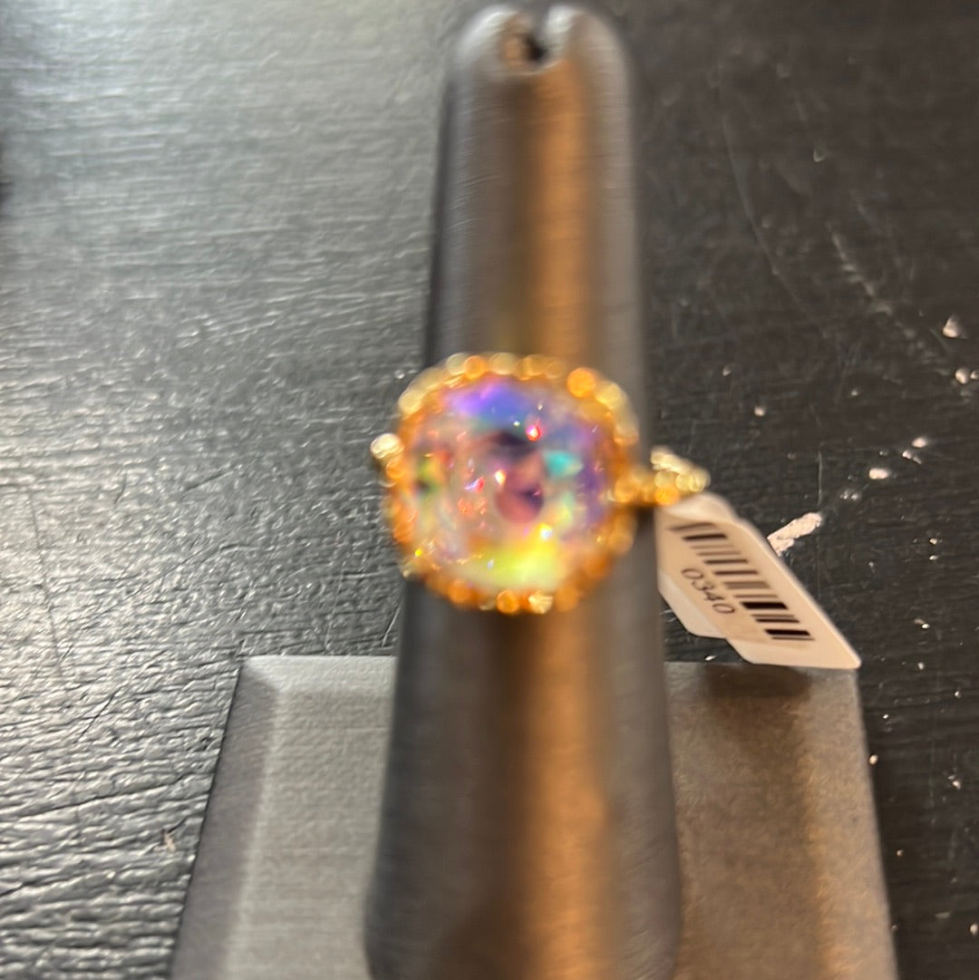 Size 6 Victoria Lynn Rope Ring Yellow Tone - Debs on 5th