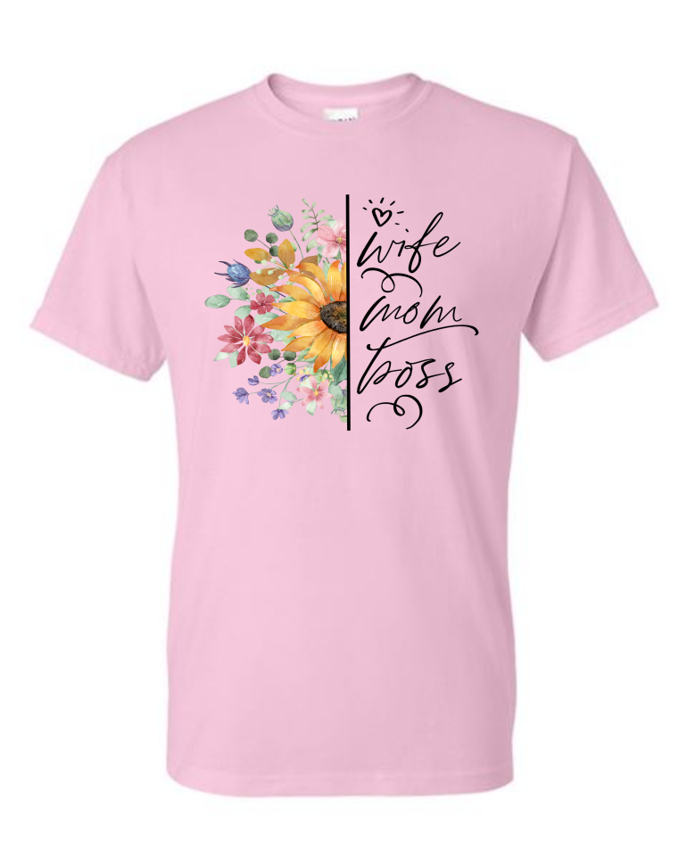 Mom, Wife, Boss Graphic Tee - Debs on 5th