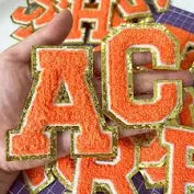 Orange Varsity Self Adhesive Letters - Debs on 5th