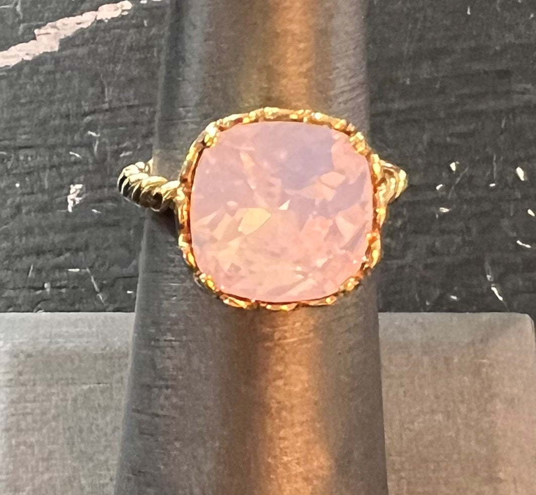 Size 6 Victoria Lynn Rope Ring Yellow Tone - Debs on 5th